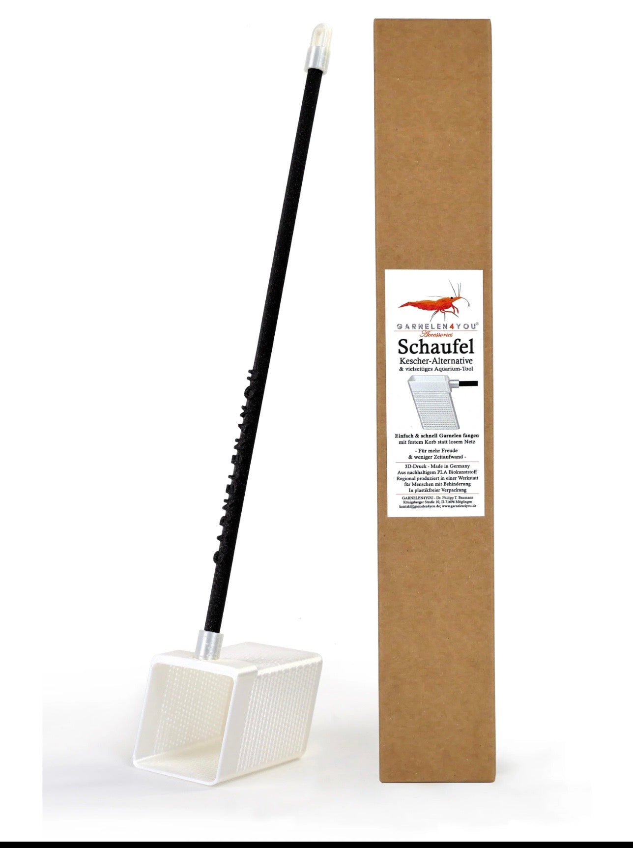 GARNELEN4YOU® Schaufel | Kescher-Alternative und multifunktionales Aquarium-Tool